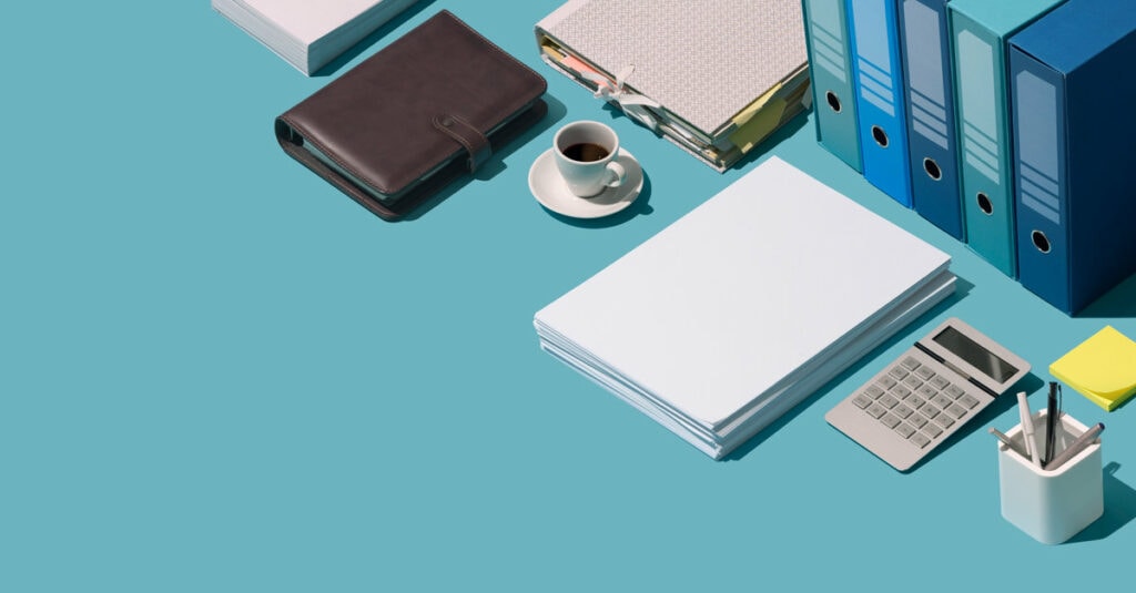 Business and Finance items on desktop