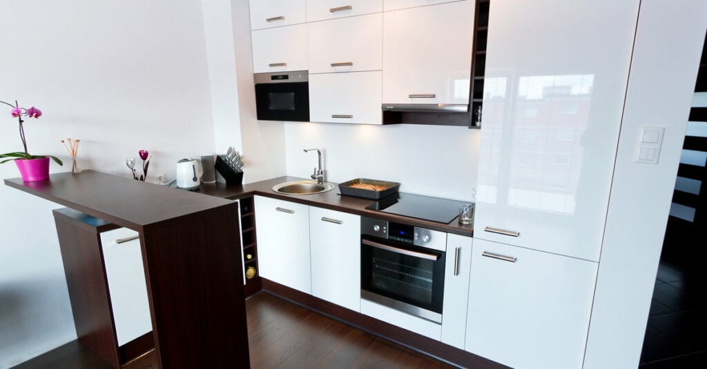 Property in Raleigh NC with modern white kitchen interior